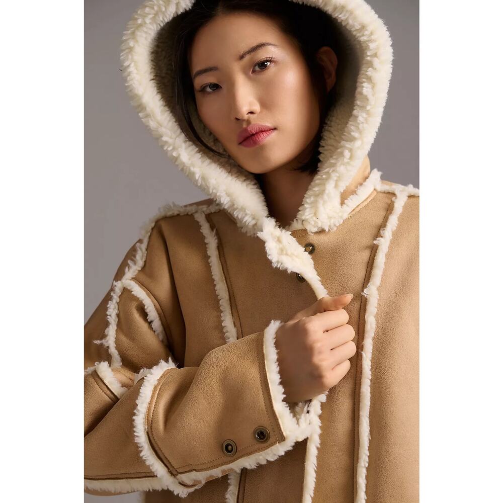 Pilcro Anthropologie Reversible Sherpa Coat NWT - Picture 3 of 8
